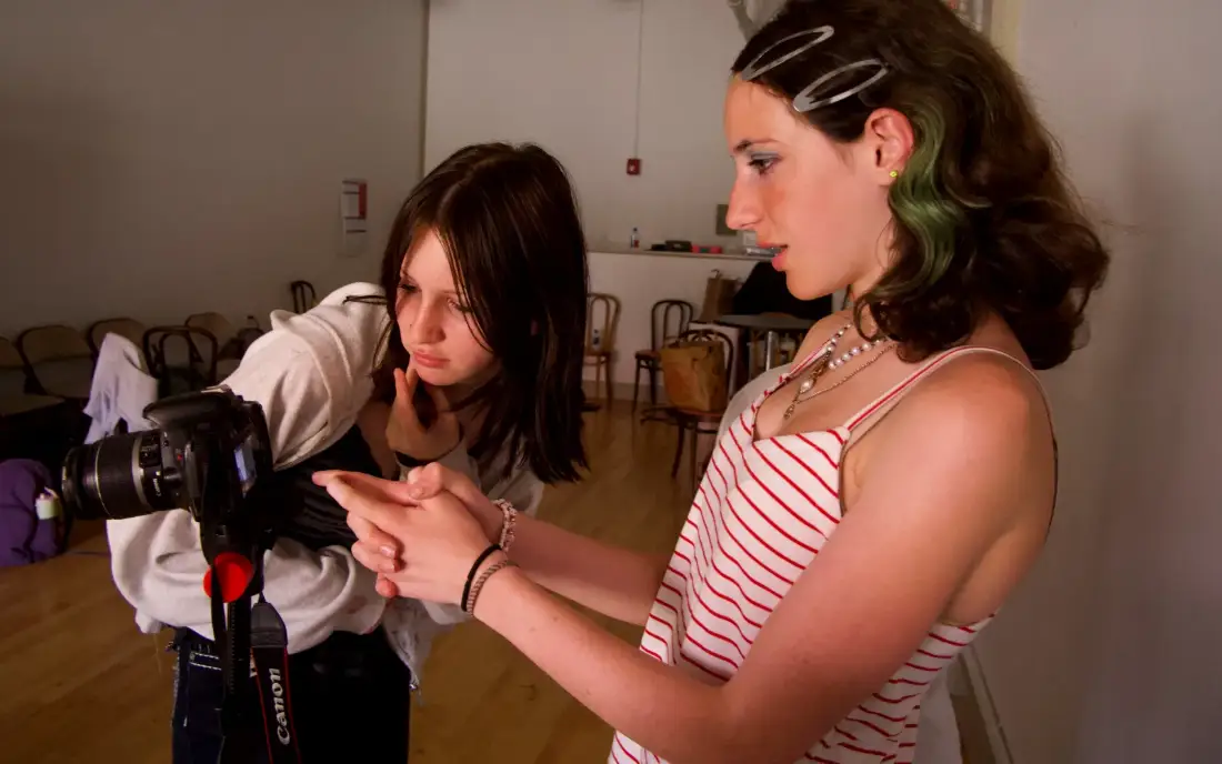 Filmmaking camp for teens ages 13–17 — teenage filmmakers shooting a scene
