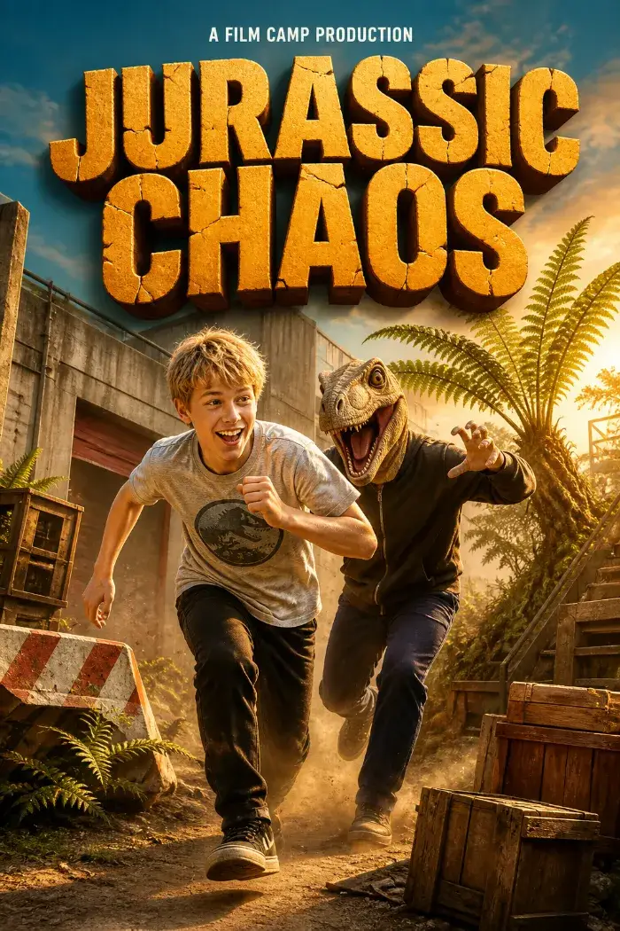 Jurassic Chaos — a adventure short film written, shot and edited by kids at Film Camp